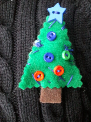 Felt Christmas Tree Pin