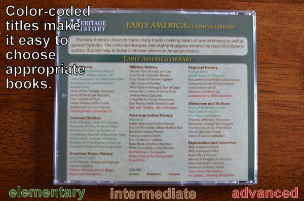 Heritage History CD with Color Coded Titles