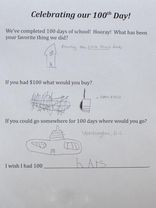 100th Day Questions