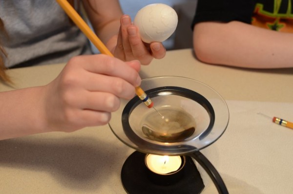 Tools for Applying Melted Wax to Egg