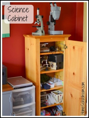 science storage for homeschool