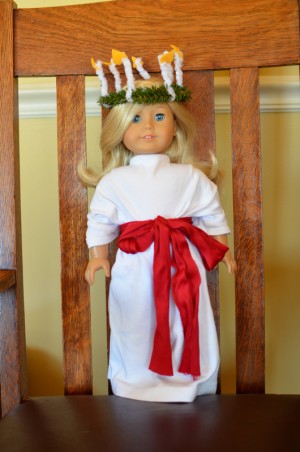 St. Lucia Day Costume for American Girl