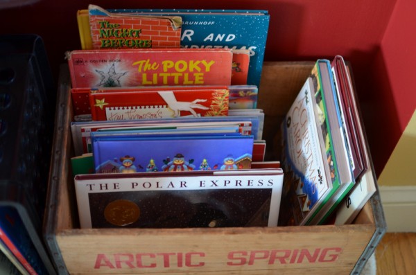 Christmas Book Basket